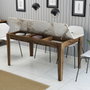 Hanah Home Milan 515 Mesa de Comedor Nogal y Blanco